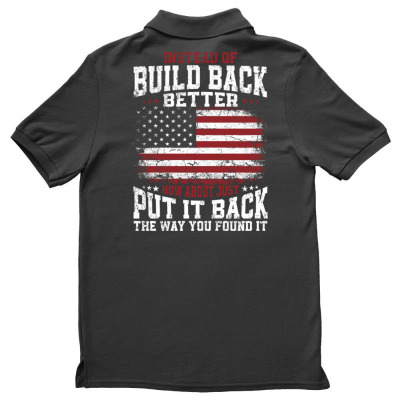 Instead Of Build Back Better Men's Polo Shirt Designed By Bariteau Hannah