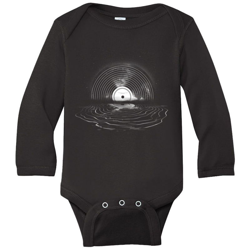 Moon Song Vinyl Record Vintage Retro Disco Music Long Sleeve Baby Bodysuit by cm-arts | Artistshot