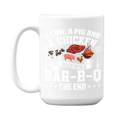 A Pig A Chicken And A Cow Bbq 15 Oz Coffee Mug Designed By Bariteau Hannah