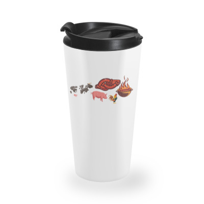 A Pig A Chicken And A Cow Bbq Travel Mug Designed By Bariteau Hannah