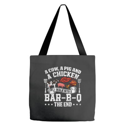 A Pig A Chicken And A Cow Bbq Tote Bags Designed By Bariteau Hannah