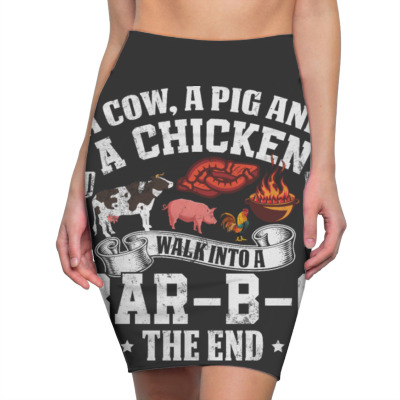 A Pig A Chicken And A Cow Bbq Pencil Skirts Designed By Bariteau Hannah