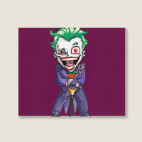 Joker (dc)  (low Poly Abstract) Fanart (zoomout Effect) Landscape Canvas Print | Artistshot