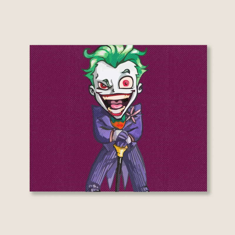 Joker (dc)  (low Poly Abstract) Fanart (zoomout Effect) Landscape Canvas Print | Artistshot