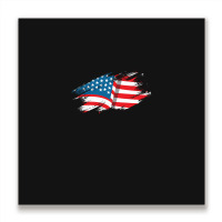 American Flag 1 Metal Print Square | Artistshot