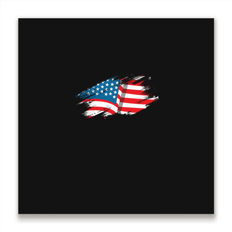 American Flag 1 Metal Print Square | Artistshot