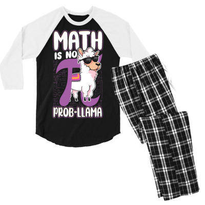 Math Teacher Nerd Student Formula Men's 3/4 Sleeve Pajama Set Designed By Bariteau Hannah
