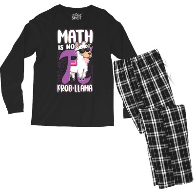 Math Teacher Nerd Student Formula Men's Long Sleeve Pajama Set Designed By Bariteau Hannah