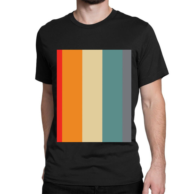 Vertical Striped Graphic Classic T-shirt | Artistshot