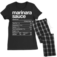 Marinara Sauce Nutrition Fact Funny Thanksgiving Christmas Women's Pajamas Set | Artistshot