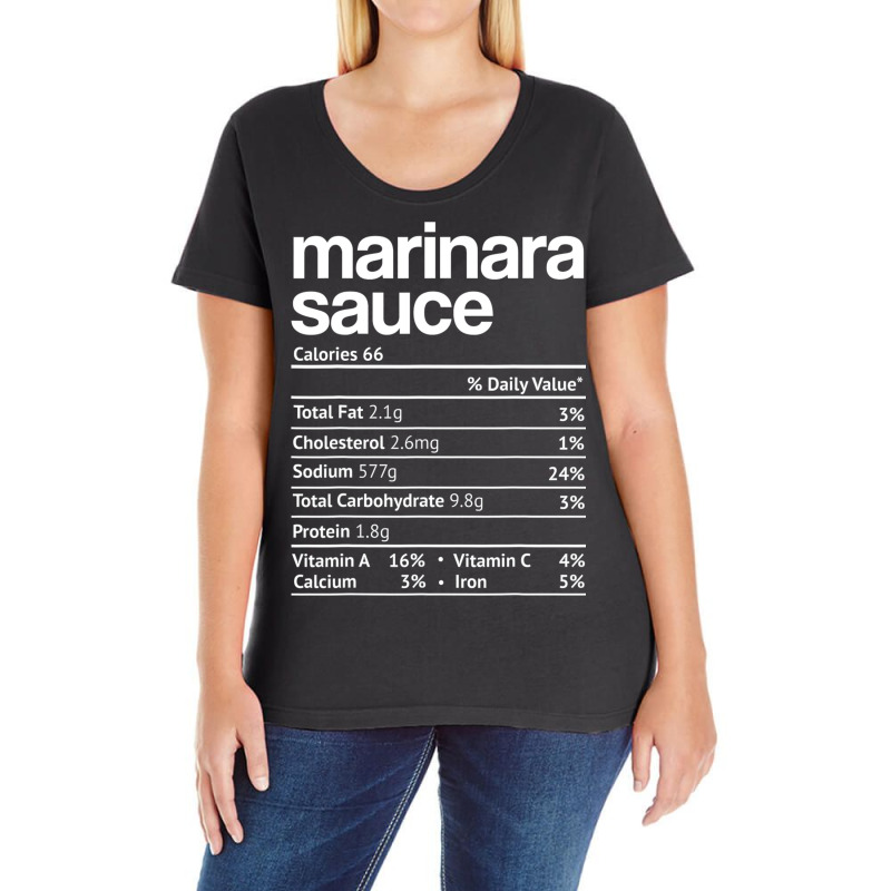 Marinara Sauce Nutrition Fact Funny Thanksgiving Christmas Ladies Curvy T-Shirt by Doss1ooksodl | Artistshot