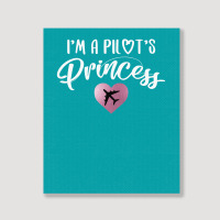 I'm A Pilot's Princess For Dark Portrait Canvas Print | Artistshot