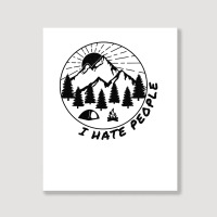 I Hate People Funny Camping Introvert Portrait Canvas Print | Artistshot