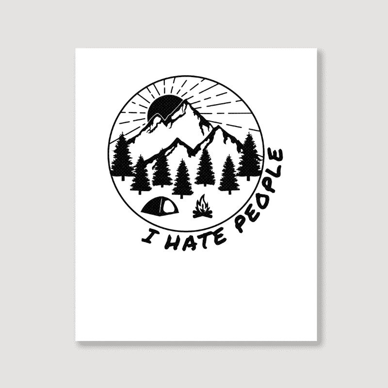 I Hate People Funny Camping Introvert Portrait Canvas Print | Artistshot