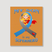 Diabetes My Son Is My Superhero Portrait Canvas Print | Artistshot