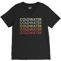 Coldwater Michigan Coldwater Mi Retro Vintage Text V-neck Tee | Artistshot