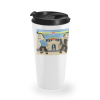 French Theory Fighter - Foucault Vs Derrida Travel Mug | Artistshot