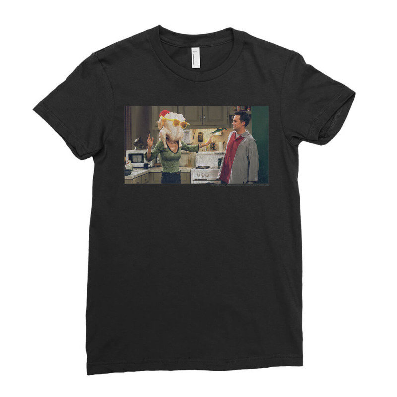 Friends Monica Turkey Head Photoreal Ladies Fitted T-Shirt by PhanBo | Artistshot