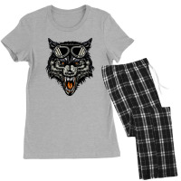 Angry Wolf Head Wearing A Goggle Women's Pajamas Set | Artistshot