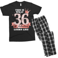 36 & Fabulous I Rose And Black Party Group Candid Photo Item Men's T-shirt Pajama Set | Artistshot