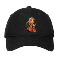 Robot Cyberpunk Retro Extraterrestrial Space Astronaut Volcanic Lava F Adjustable Cap | Artistshot