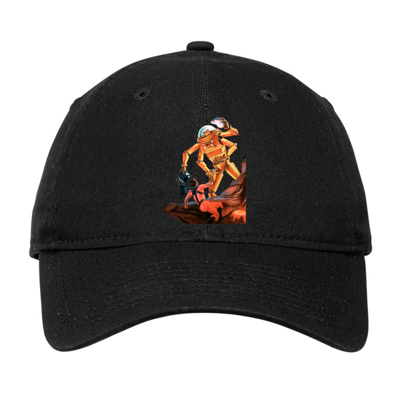 Robot Cyberpunk Retro Extraterrestrial Space Astronaut Volcanic Lava F Adjustable Cap by CameronAlvarado | Artistshot