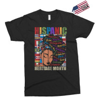 Latina Woman Art Hispanic Heritage Month Latin Country Flags Exclusive T-shirt | Artistshot