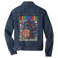 Latina Woman Art Hispanic Heritage Month Latin Country Flags Men Denim Jacket | Artistshot