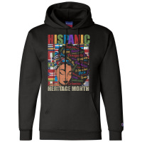 Latina Woman Art Hispanic Heritage Month Latin Country Flags Champion Hoodie | Artistshot