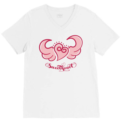 Sweetheart V-neck Tee Designed By Indhika Creative
