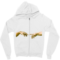 Touch Of God, The Creation Of Adam, (close Up), Michelangelo, 1510, Ge Zipper Hoodie | Artistshot