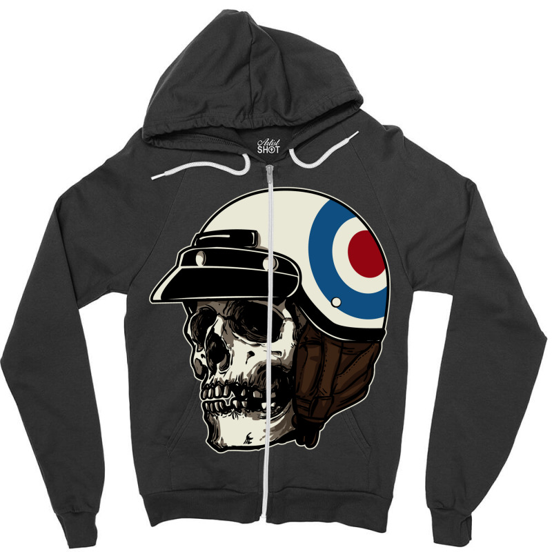 Helmet Skull Pullover Hoodie