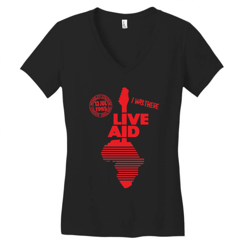 Live Aid 1985   Red Classic Women's V-Neck T-Shirt by NestorMarchetti | Artistshot