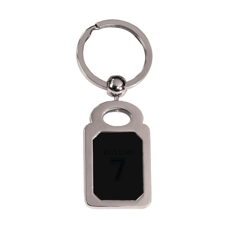 Building 7 - Controlled Demolition Silver Rectangle Keychain | Artistshot