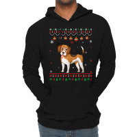 Beagle Dog Ugly Xmas Design Matching Ugly Christmas Holiday Lightweight Hoodie | Artistshot