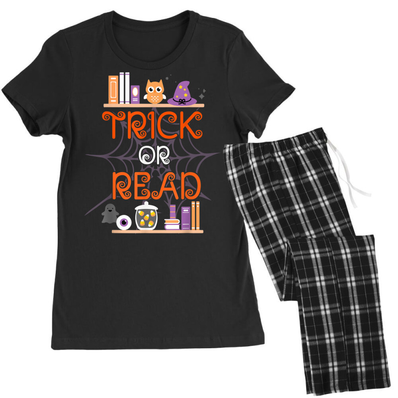 Trick Or Read Book Lover Librarian Halloween Women's Pajamas Set by Posh | Artistshot