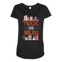 Trick Or Read Book Lover Librarian Halloween Maternity Scoop Neck T-shirt | Artistshot