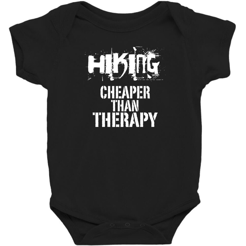 Hiking, Cheaper Than Therapy Baby Bodysuit by kullmin | Artistshot