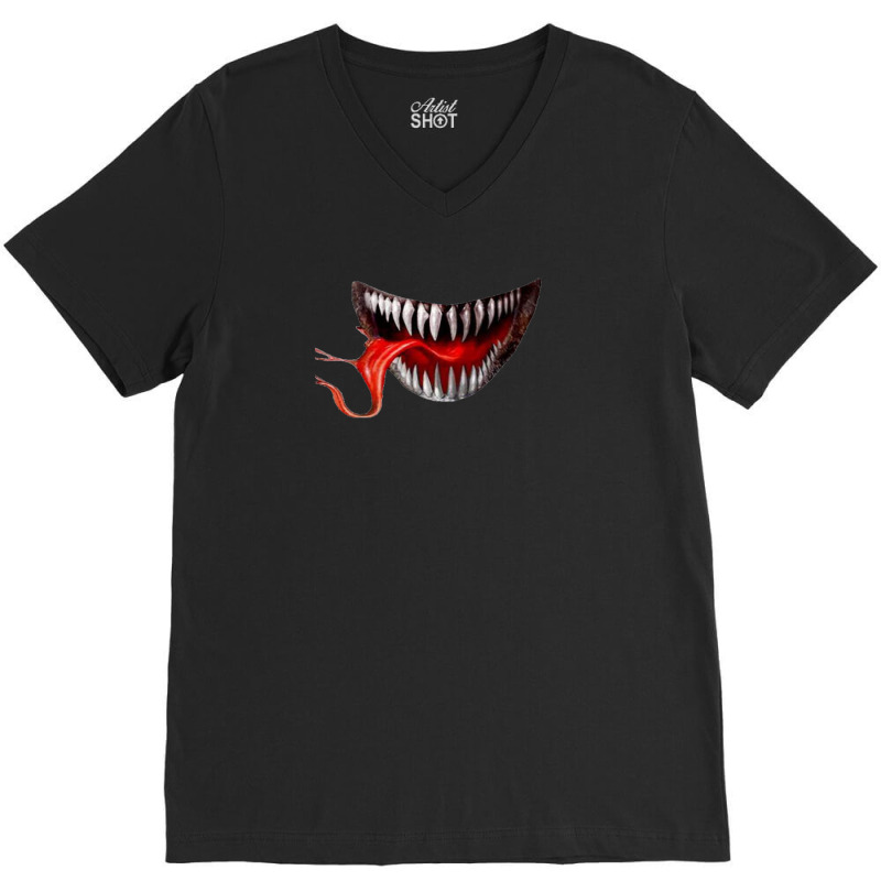 Horror Smile One V-neck Tee | Artistshot