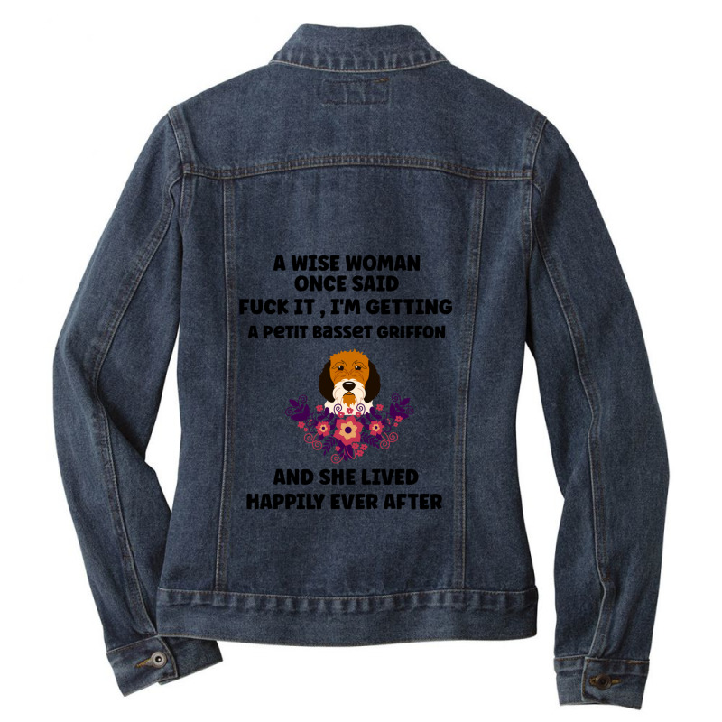 Petit Basset Griffon For Friend Ladies Denim Jacket by BruceDunn | Artistshot