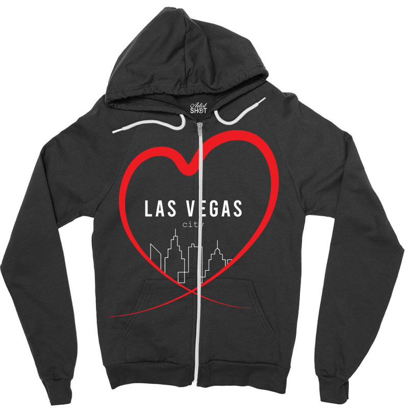 Las Vegas Zipper Hoodie | Artistshot