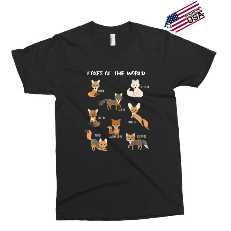 Foxes Of The World Funny Fox Animals Educational Exclusive T-shirt by Rainbow90 | Artistshot