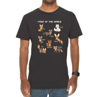 Foxes Of The World Funny Fox Animals Educational Vintage T-shirt | Artistshot