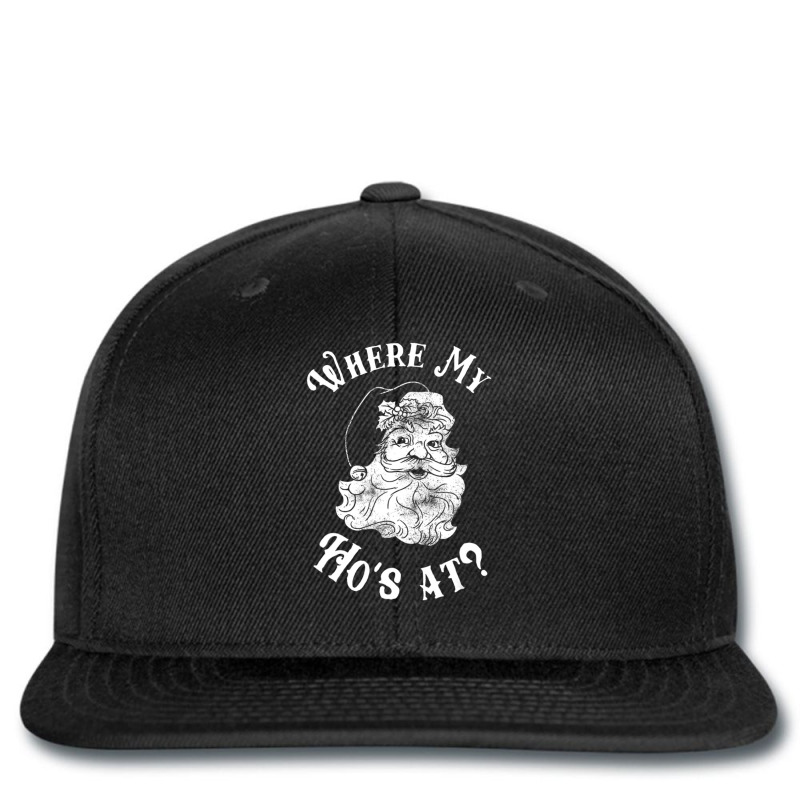 Where My Ho's At Christmas Santa Printed Hat | Artistshot