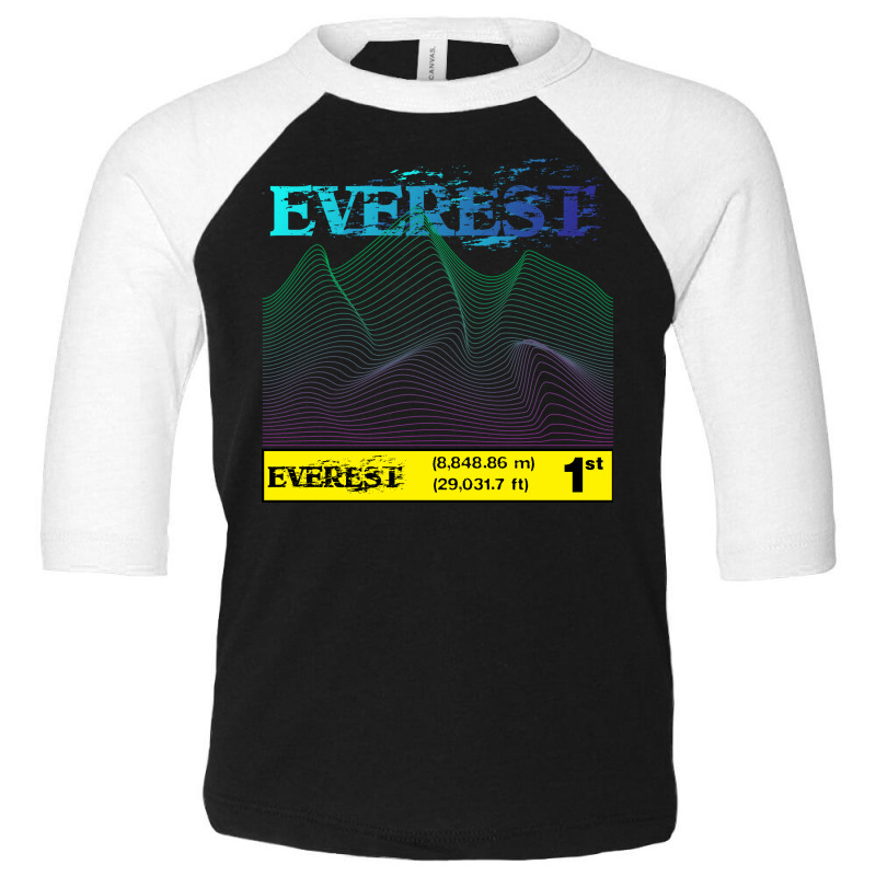 Everest Statistic Toddler 3/4 Sleeve Tee by Wirastore | Artistshot