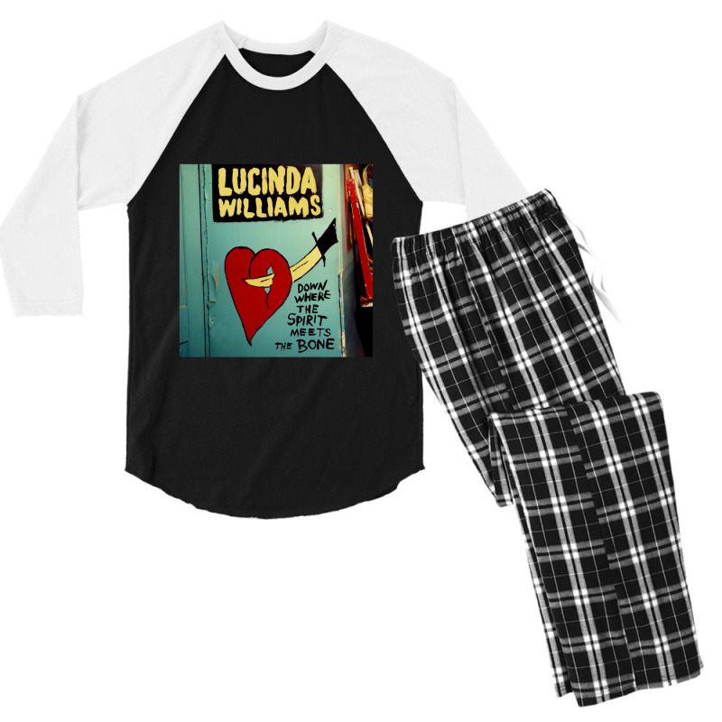 Lucinda Williams Down Where The Spirit Meets The Bone Album Men's 3/4 Sleeve Pajama Set | Artistshot