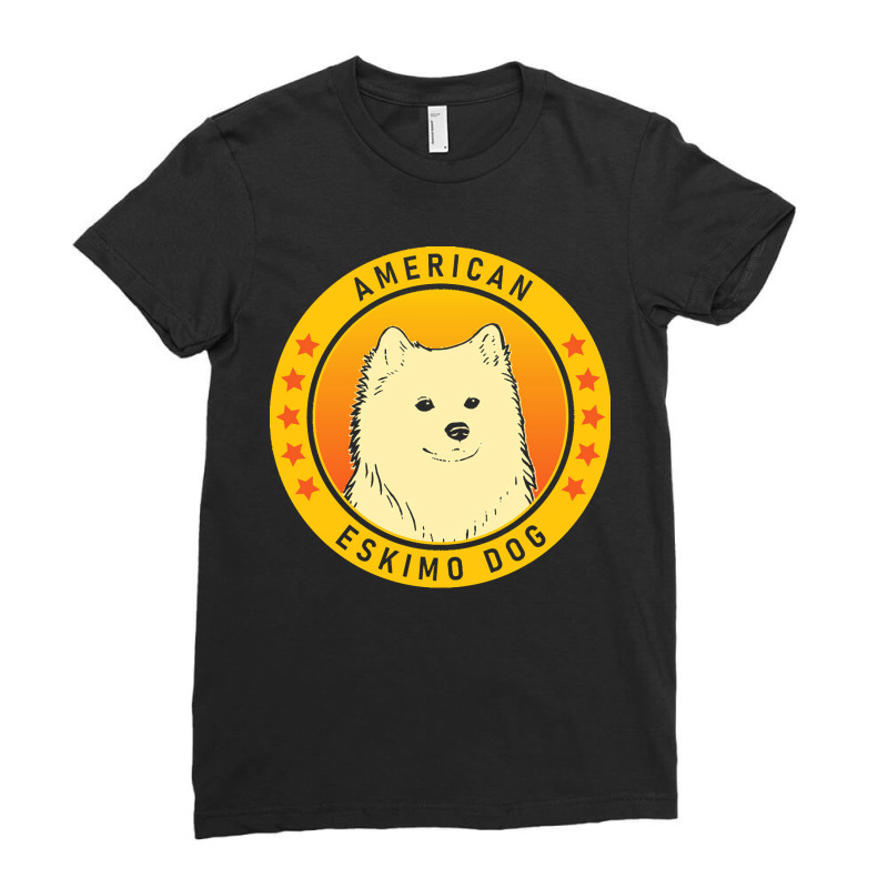 American Eskimo Dog American Eskimo Dog Portrait Ladies Fitted T-Shirt by netheriteshepherd | Artistshot