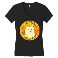 American Eskimo Dog American Eskimo Dog Portrait Women's V-neck T-shirt | Artistshot