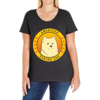 American Eskimo Dog American Eskimo Dog Portrait Ladies Curvy T-shirt | Artistshot