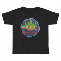 Elf And Reindeers Toddler T-shirt | Artistshot